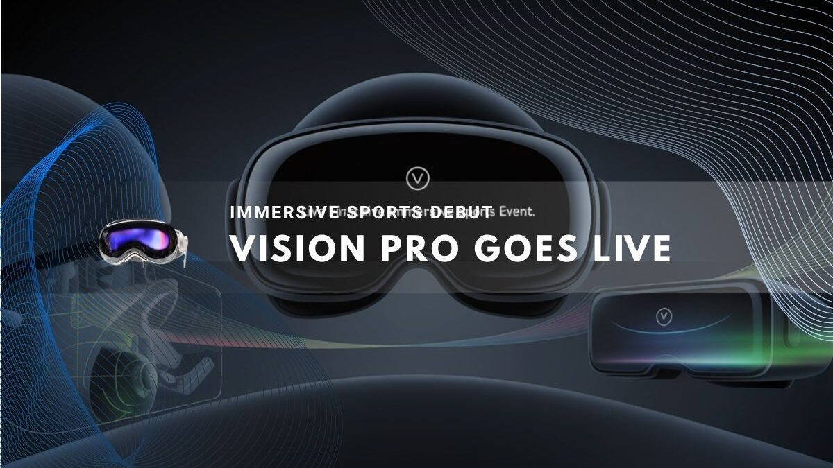 Sleek black VR headset with glowing light accents and modern design