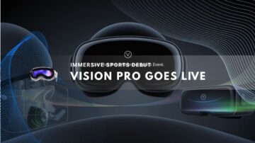 Sleek black VR headset with glowing light accents and modern design