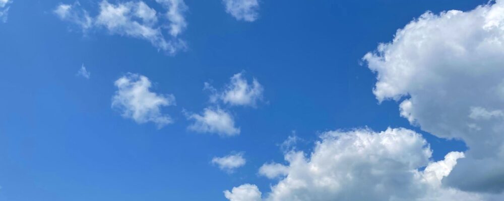 blue sky with white clouds