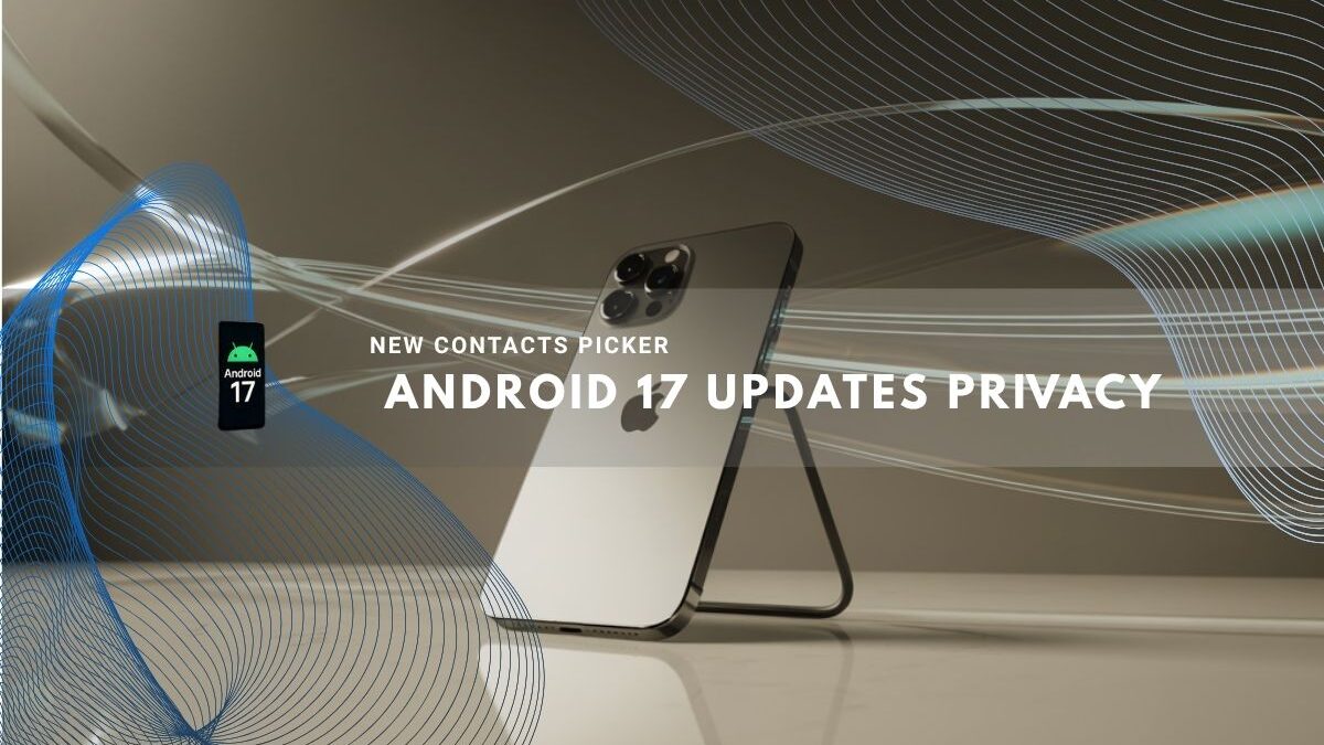 Modern smartphone standing upright with abstract digital waves around