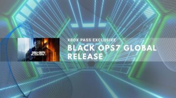 Xbox Pass exclusive Black Ops 7 global release with neon sci-fi design.
