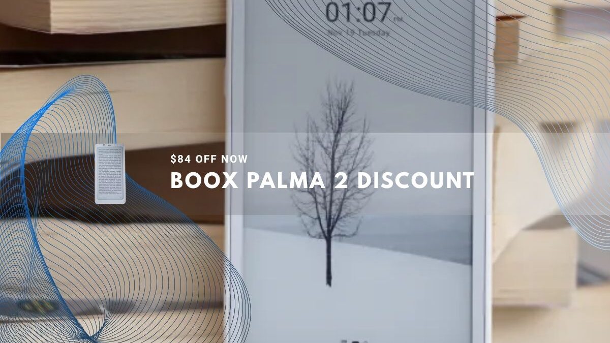 E-ink device displaying a tree on screen