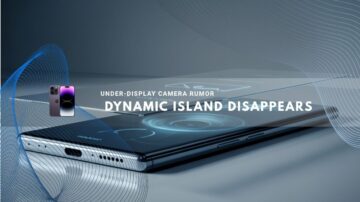 smartphone with futuristic display effects suggesting hidden camera