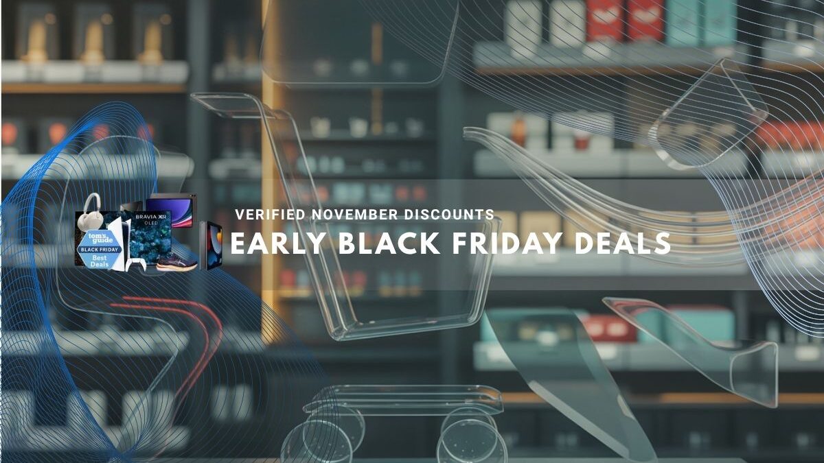 Transparent shopping cart in modern retail store