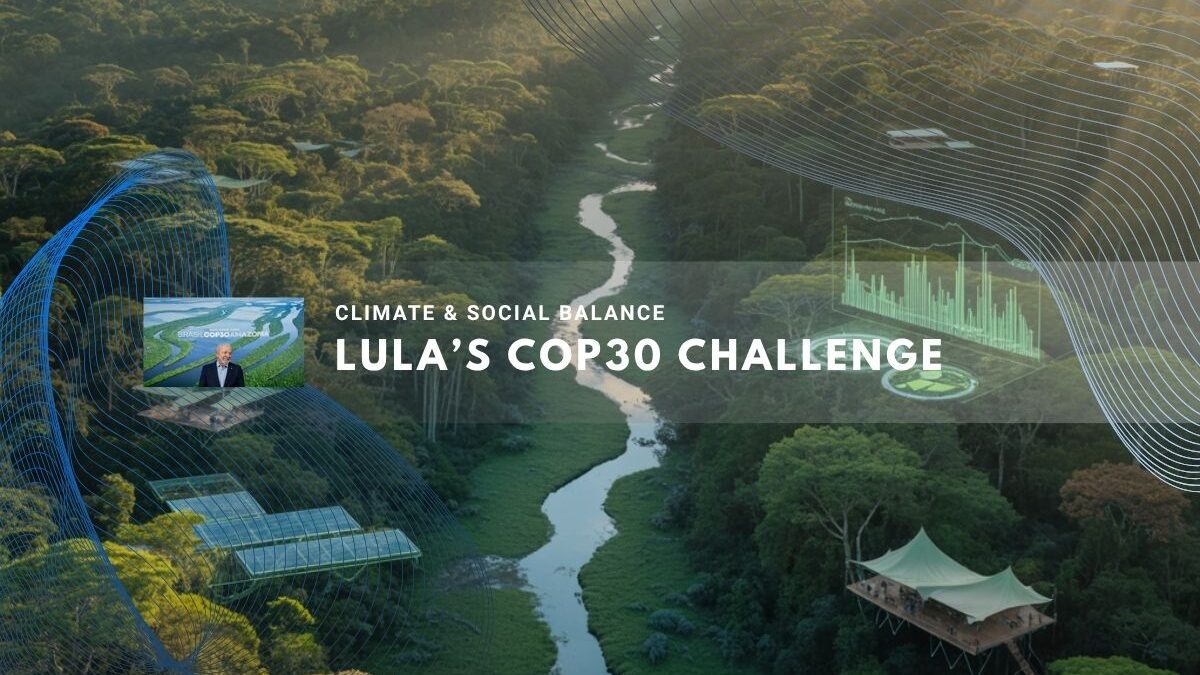 Aerial view of lush rainforest with a winding river