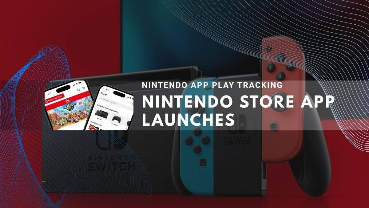 Nintendo Switch with new Store app on phones, highlighting play tracking features.