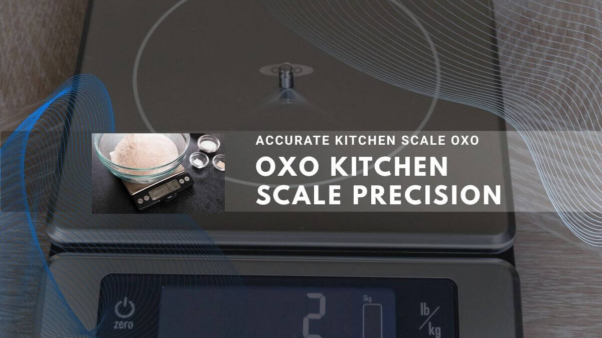 OXO electronic kitchen scale with digital display showing "2" on wooden surface