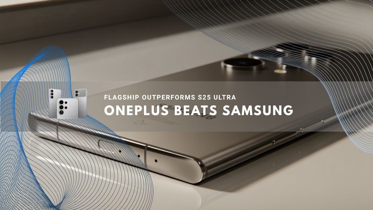 Close-up of a metallic smartphone lying on a reflective surface