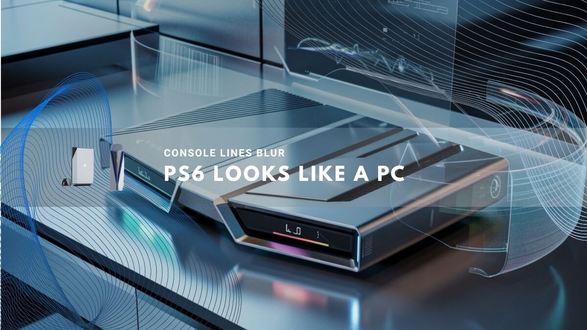 PlayStation 6 console with sleek metallic casing