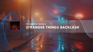 Foggy neon-lit street evoking Stranger Things atmosphere
