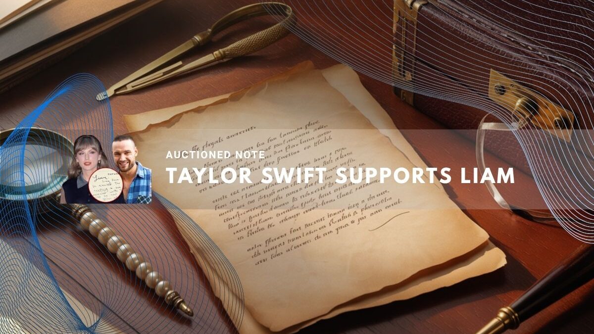 Taylor Swift shows support for Liam in auction note